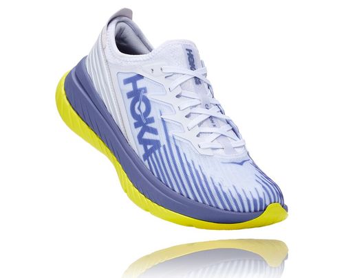 Hoka One One Dame/Herre Carbon X-spe Nøytrale Distance Road Løpesko Hvit/Blå Ice Norge-46DQU